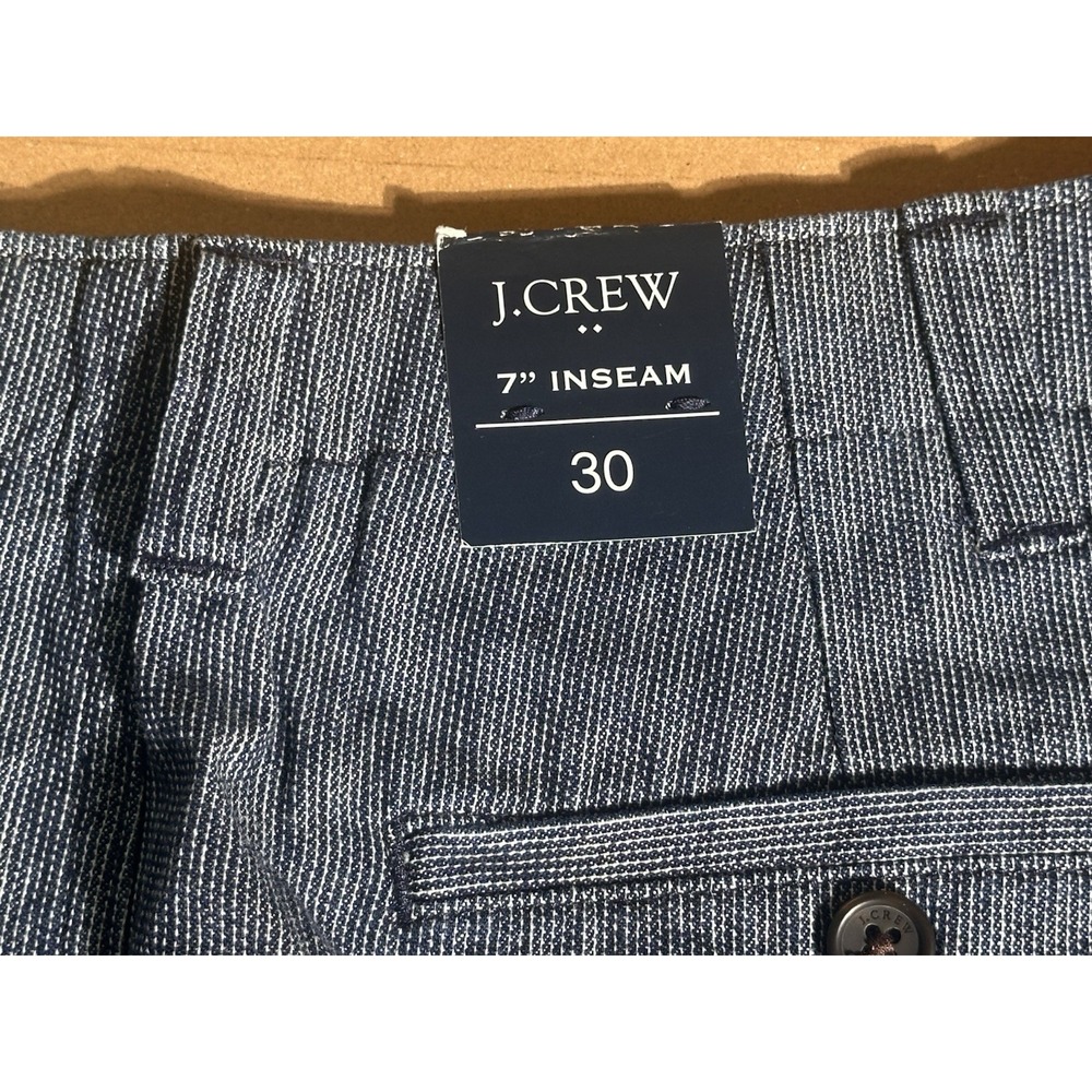 J. Crew 100% Linen Flex Blue Chino Shorts Men's Size 30  |  7 Inseam